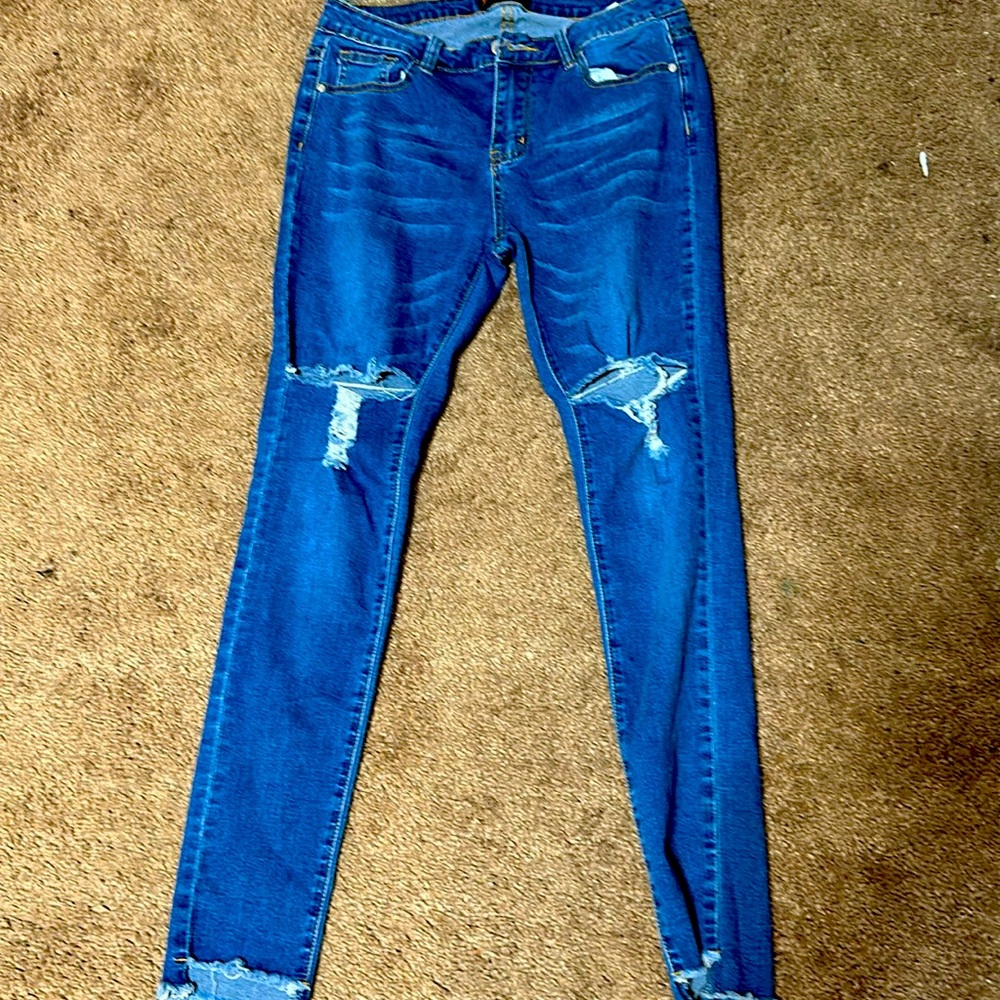 Women blue jeans